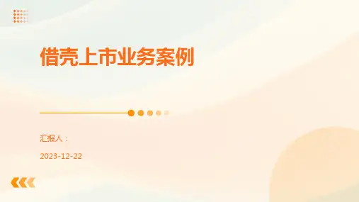 借壳上市业务案例