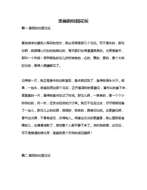 作文《美丽的校园花坛》