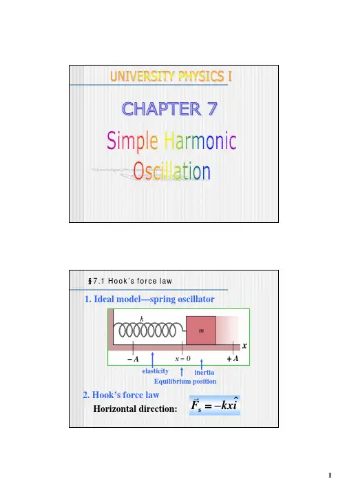 大学物理教案英文版简谐振动Simple harmonic oscillation