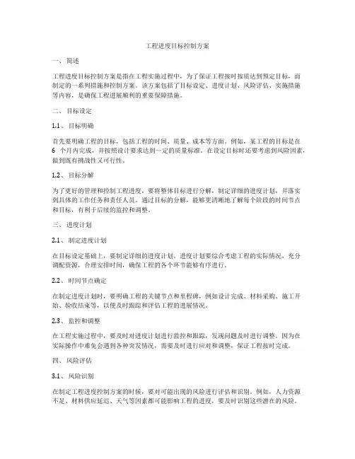 工程进度目标控制方案