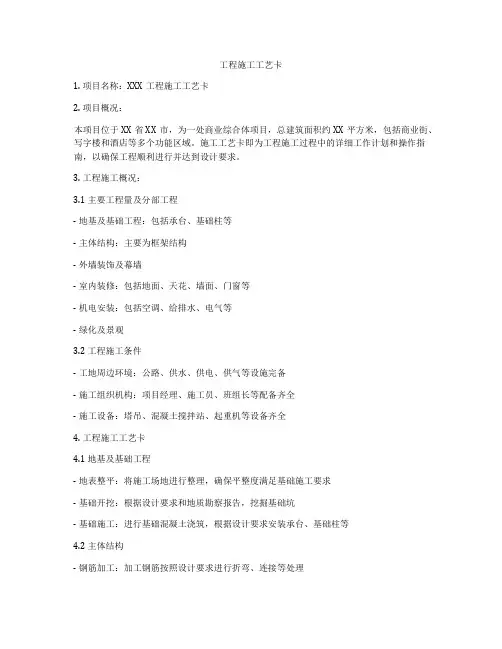 工程施工工艺卡