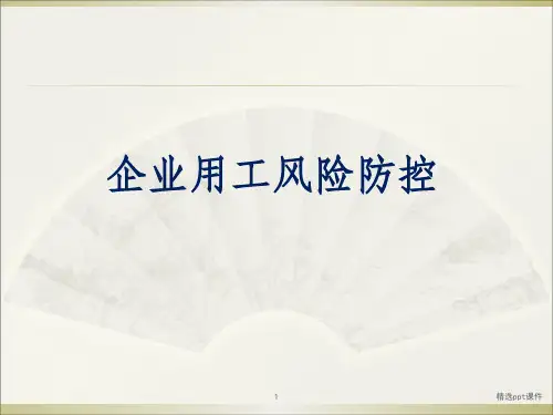 企业用工风险防范ppt课件