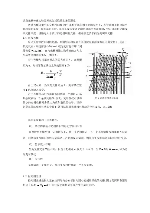 光栅传感实验原理