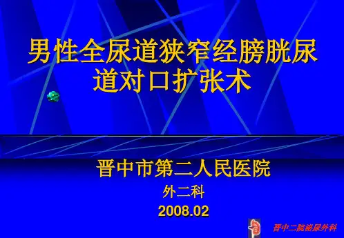 男性全尿道狭窄经膀胱尿道对口扩张术