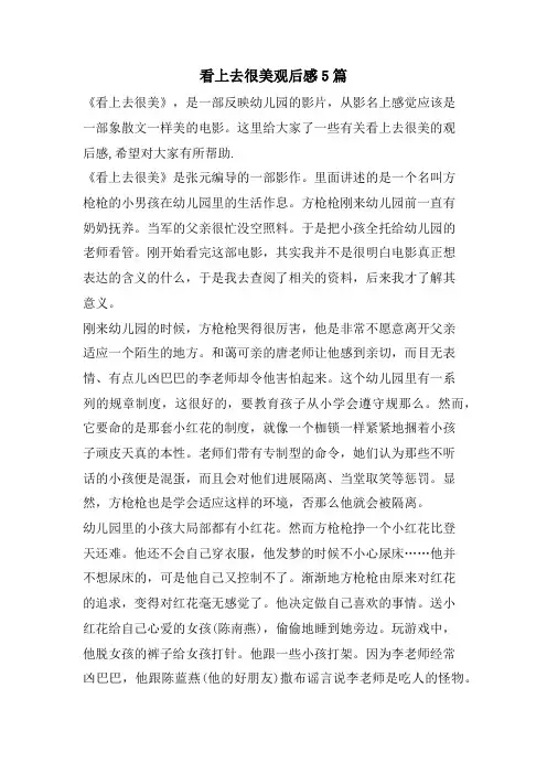 看上去很美观后感5篇