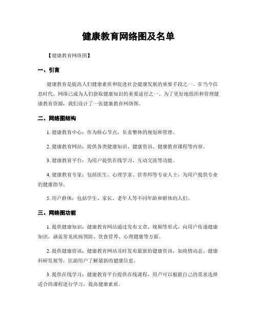 健康教育网络图及名单