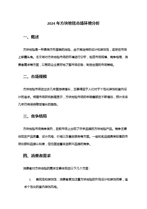 2024年方块地毯市场环境分析