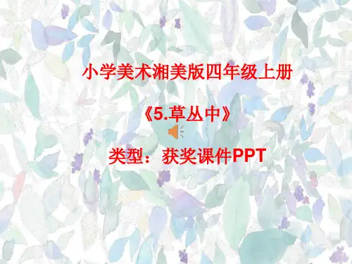 小学美术湘美版四年级上册《5.草丛中》课件PPTA015