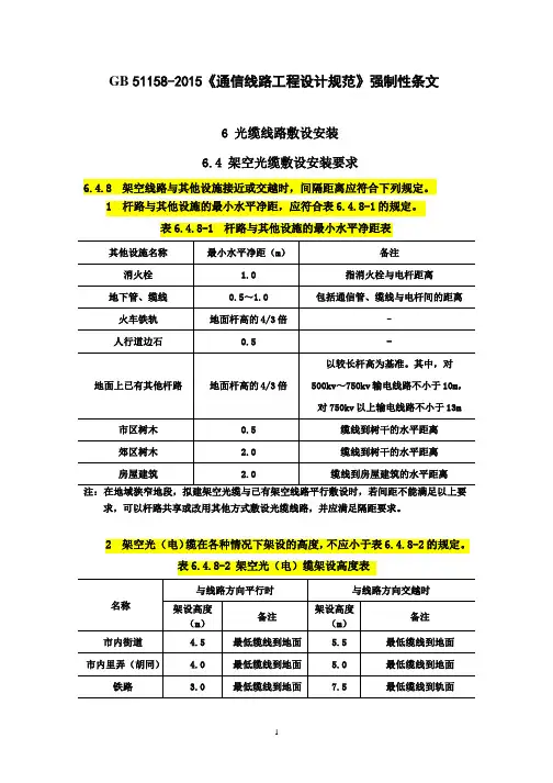 GB 51158《通信线路工程设计规范》强制性条文.pptx