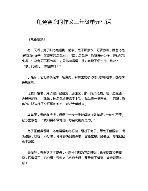 龟兔赛跑的作文二年级单元写话
