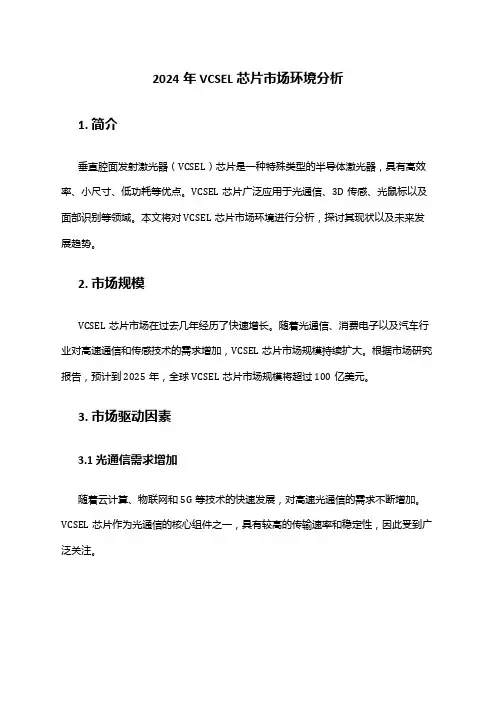 2024年VCSEL芯片市场环境分析