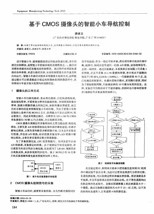 基于CMOS摄像头的智能小车导航控制