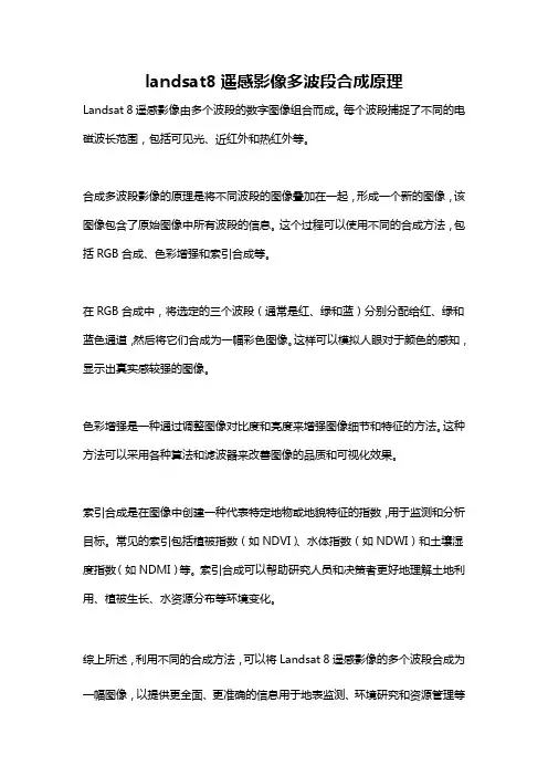 landsat8遥感影像多波段合成原理