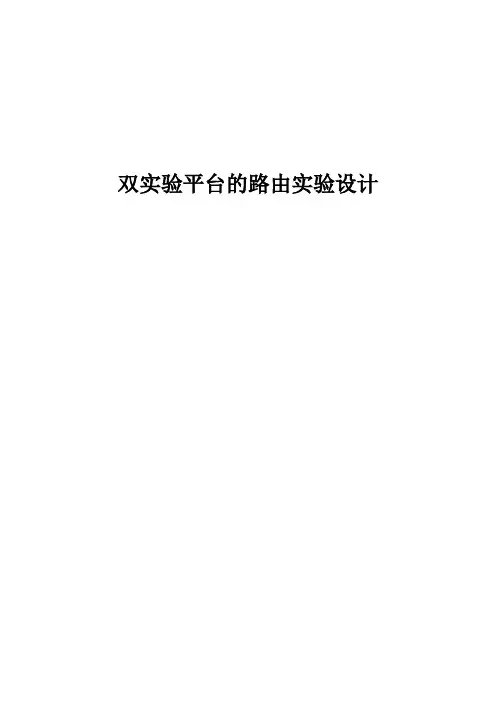 计算机网络实验指导书(路由)