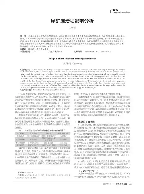 尾矿库溃坝影响分析