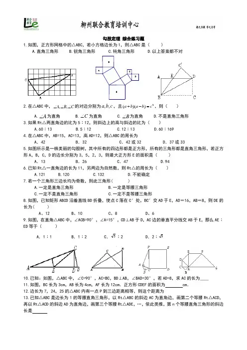 精品 八年级数学下册 勾股定理综合题05