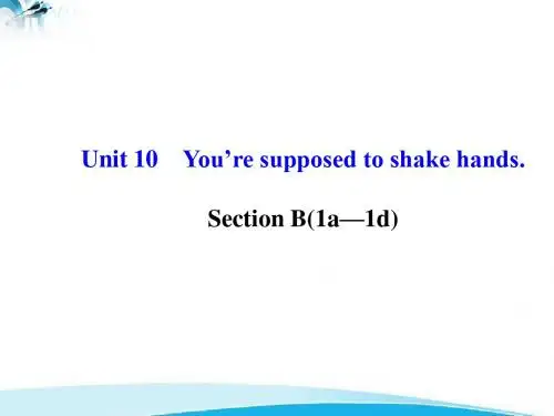 Unit 10 导学案Unit 10  B