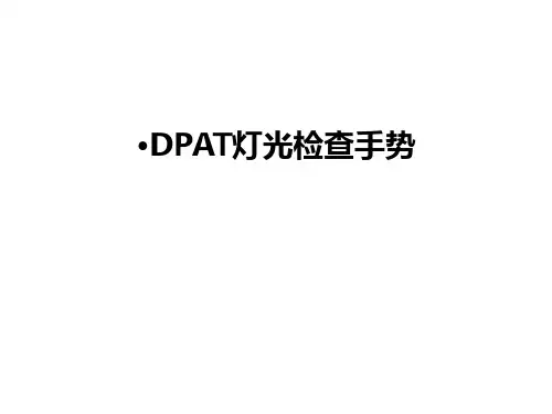 DPAT灯光检查手势教学提纲