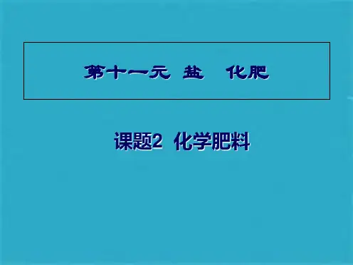 初中化学肥料2ppt课件(共30张PPT)