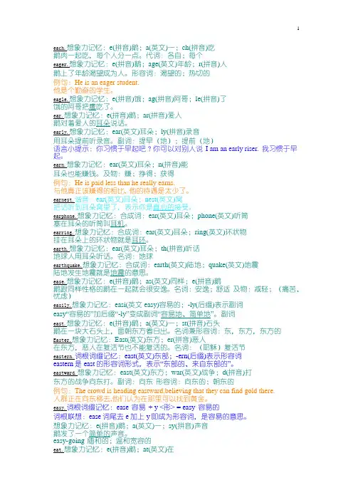 万词右脑光速图形图像记单词,最符合中国人习惯之方法e