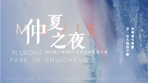 地产8月仲夏之夜主题活动方案PPT