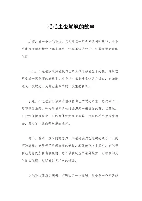 毛毛虫变蝴蝶的故事