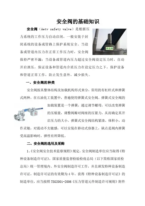 1：安全阀的基础知识