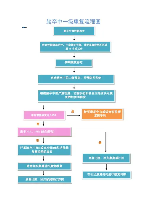 -脑卒中一级康复流程图