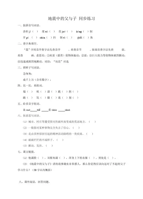 地震中的父与子同步测试(1)