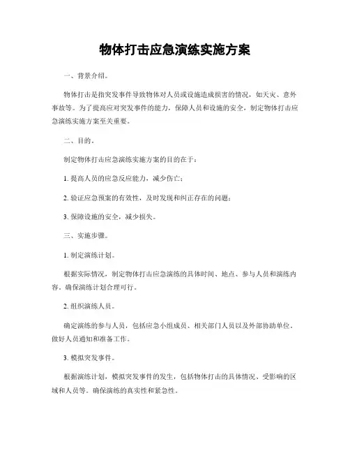 物体打击应急演练实施方案