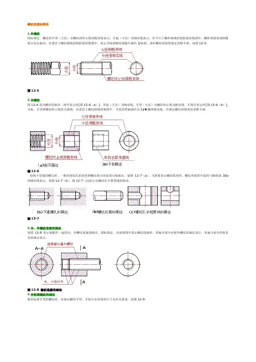 螺纹的规定画法