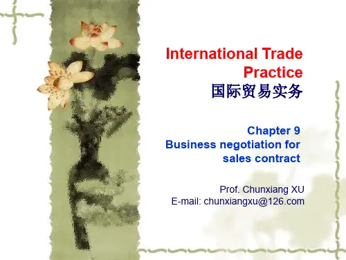 国际贸易实务chapter 9 Business__ Negotiation