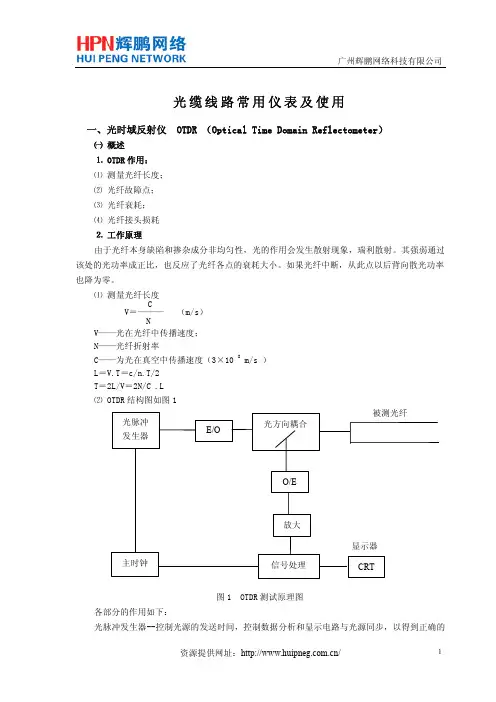 光缆常用仪表及使用
