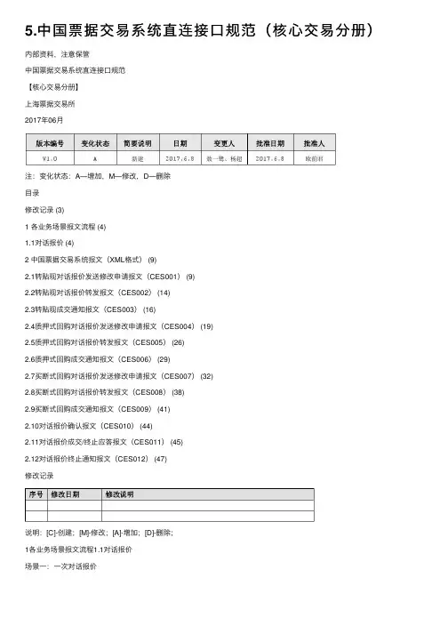 5.中国票据交易系统直连接口规范（核心交易分册）