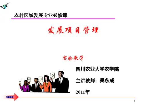 实验3-农业项目成本与效益的估价2011