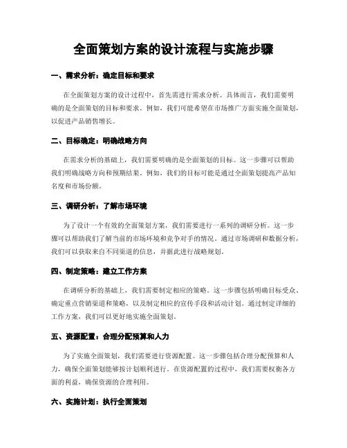 全面策划方案的设计流程与实施步骤