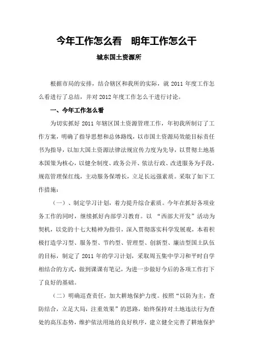 今年工作怎么看  明年工作怎么干