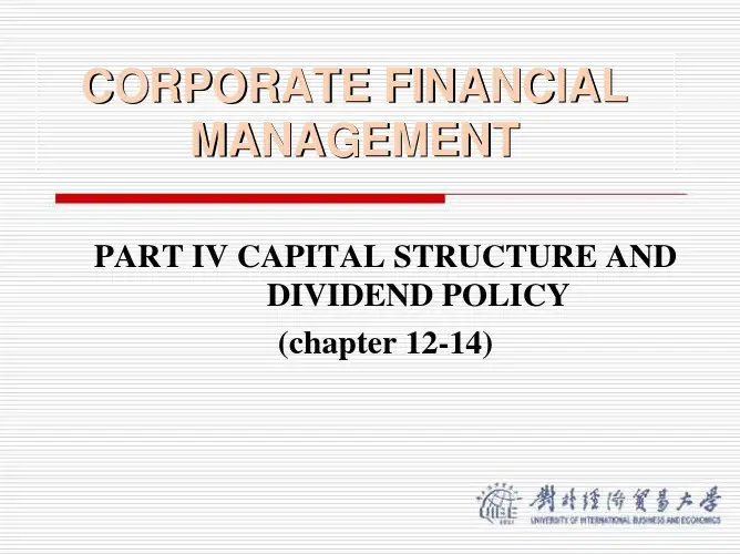 (chapter 12-14)(公司理财-对外经济贸易大学)