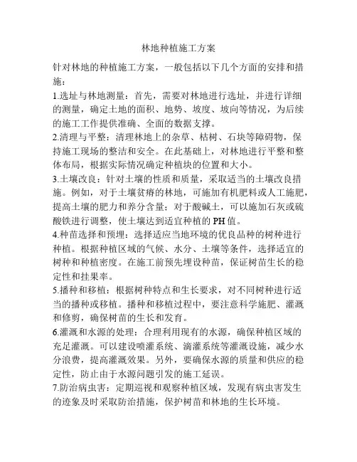 林地种植施工方案