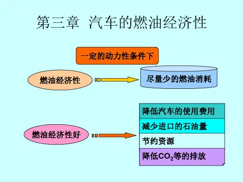 汽车理论第三章汽车的燃油经济性