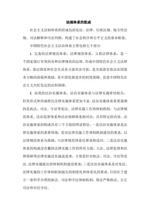 法规体系的组成
