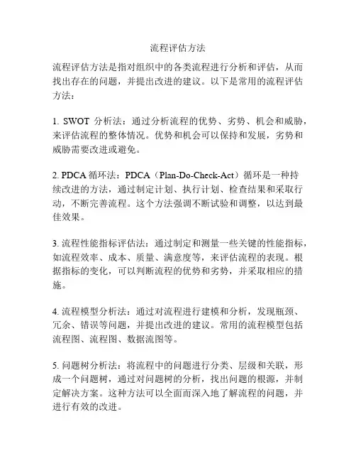 流程评估方法
