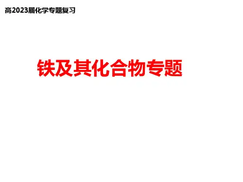 【课件】高三化学高考备考一轮复习专题九：铁及其化合物专题