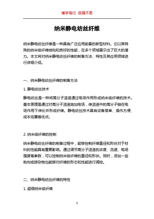纳米静电纺丝纤维