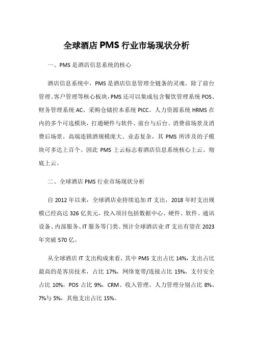 全球酒店PMS行业市场现状分析