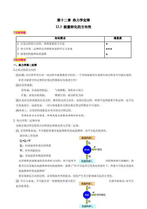 第12.3节能量转化的方向性