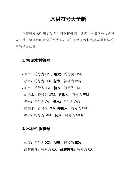 木材符号大全新