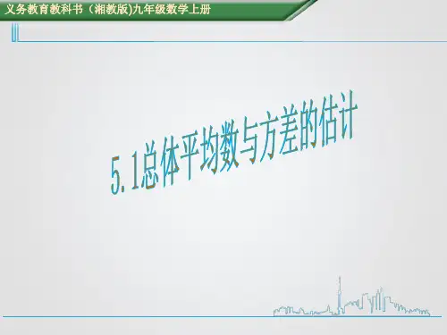 总体平均数与方差的估计课件