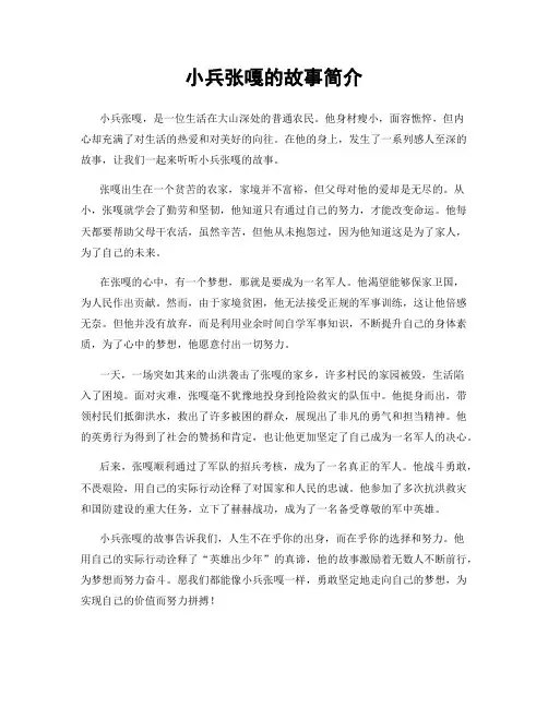 小兵张嘎的故事简介