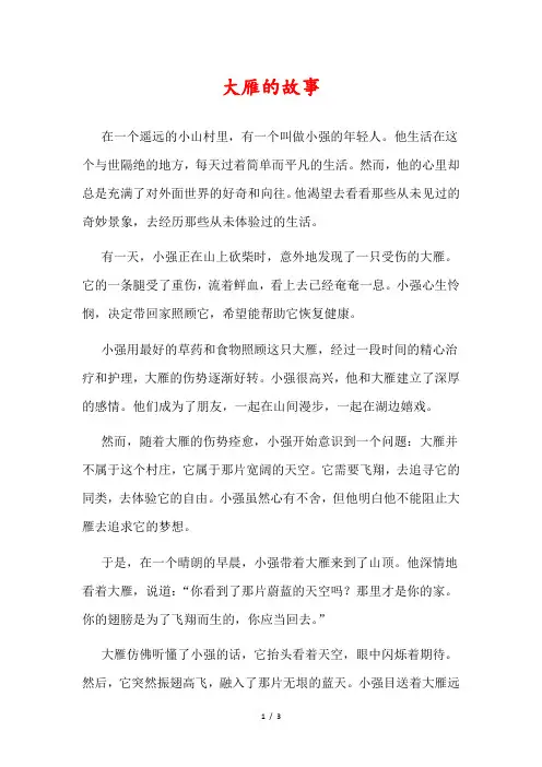 大雁的故事